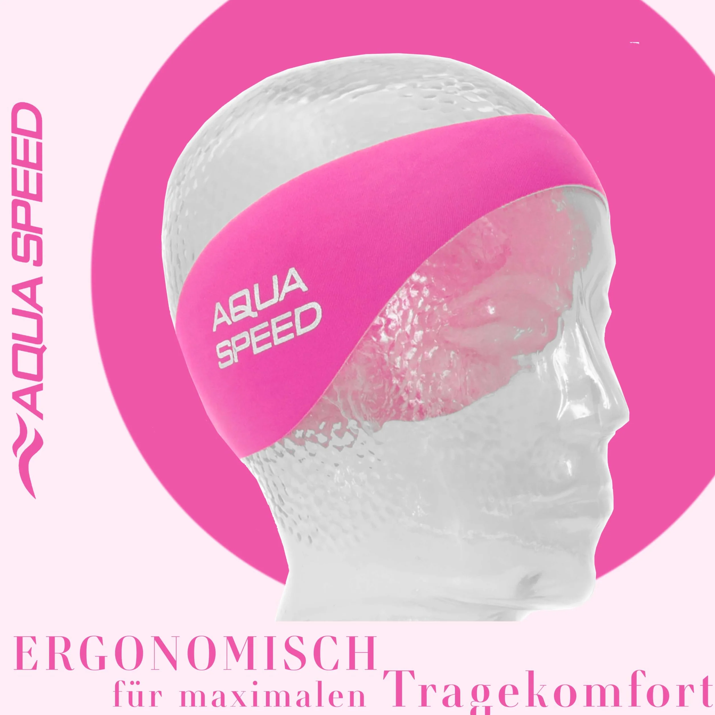 Aqua Speed EARBAND/EARBAND JR | Archetto per la Testa | Bambini | Adulti | Neoprene | Nuoto | Blu
