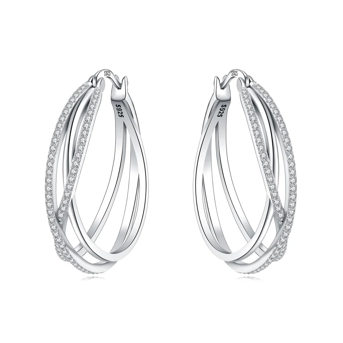 Orecchini Donna Argento 925 Orecchini Argento 925 a cerchio per uomini e donne Orecchini Anallergici Donna Orecchini a Cerchio Regali per Signore