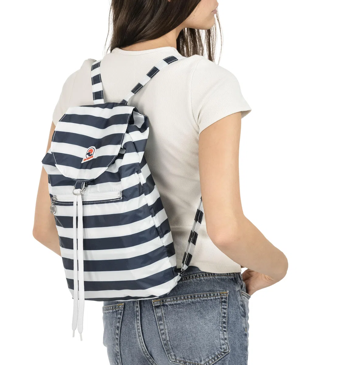 INVICTA Zaino - MINISAC NEXT - Richiudibile e Tascabile - Viaggio & Tempo Libero - Zainetto Uomo Donna a Righe - ICONA - PACKABLE