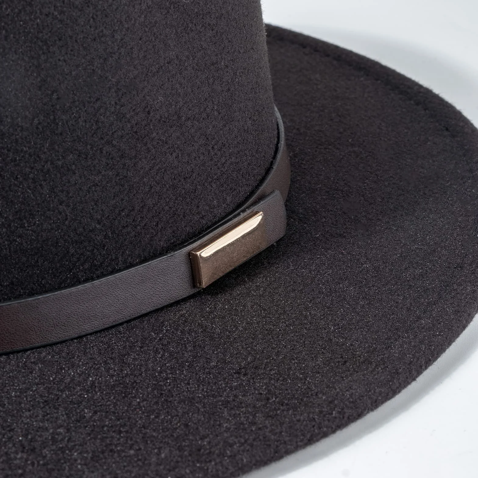 DRESHOW Cappello a tesa Larga Fedora per Donna Cappello Floscio Panama Retrò con Fibbia per Cintura
