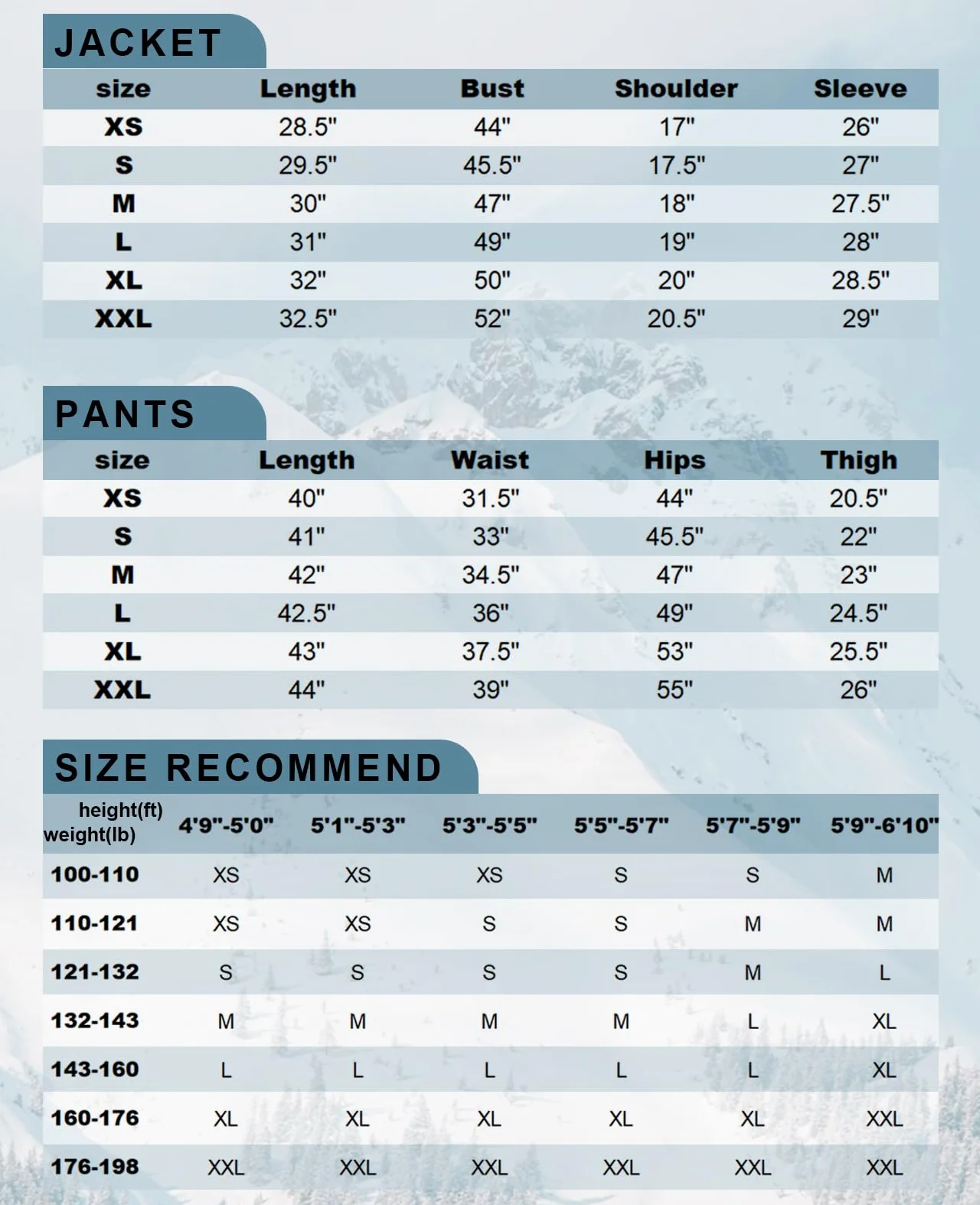 ALSOGO Giacca da sci da donna e pantaloni da sci, tuta da sci, 2 pezzi, tuta da neve, impermeabile, calda giacca invernale con cappuccio rimovibile, per sci, snowboard, pantaloni da neve