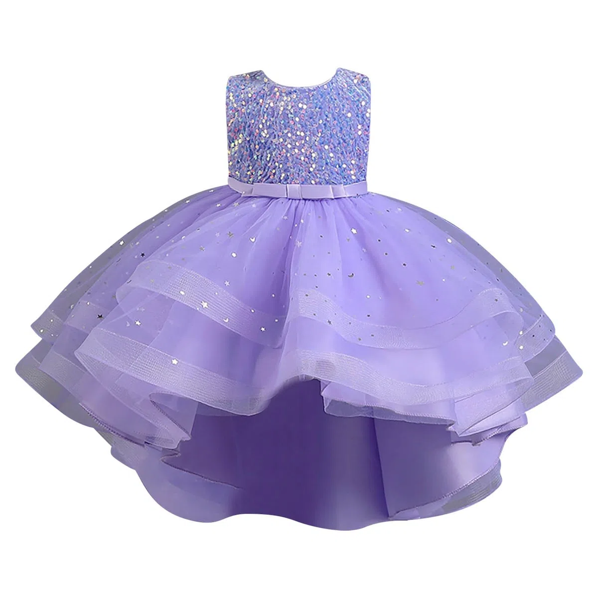Generico Vestito da Bambina Elegante in Pizzo per Battesimi Matrimoni Feste Ragazze