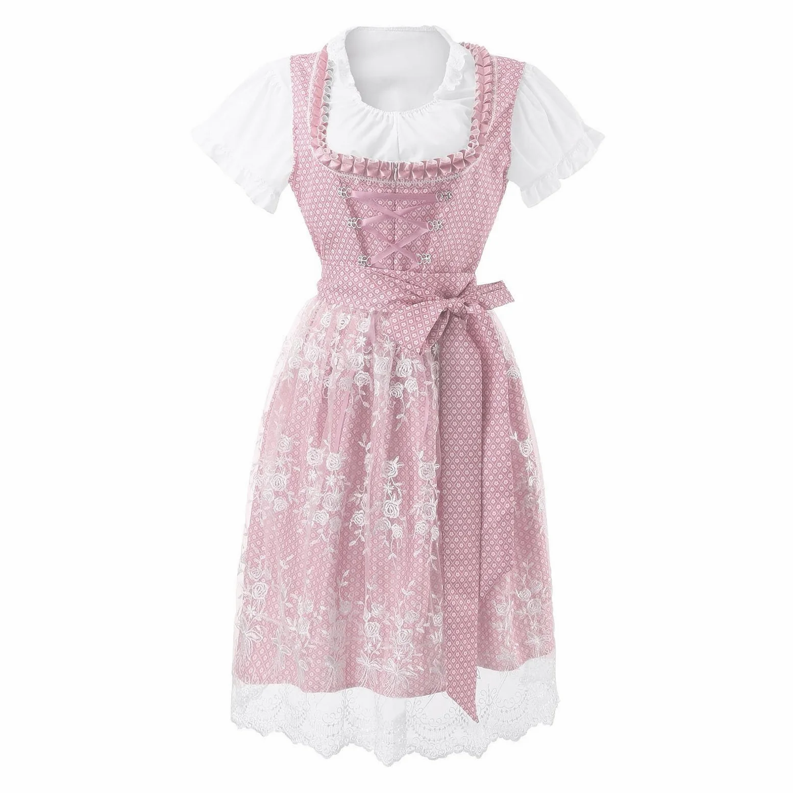 Generisch Dirndl - Abito tradizionale Dirndl, da donna, a maniche corte, per Oktoberfest
