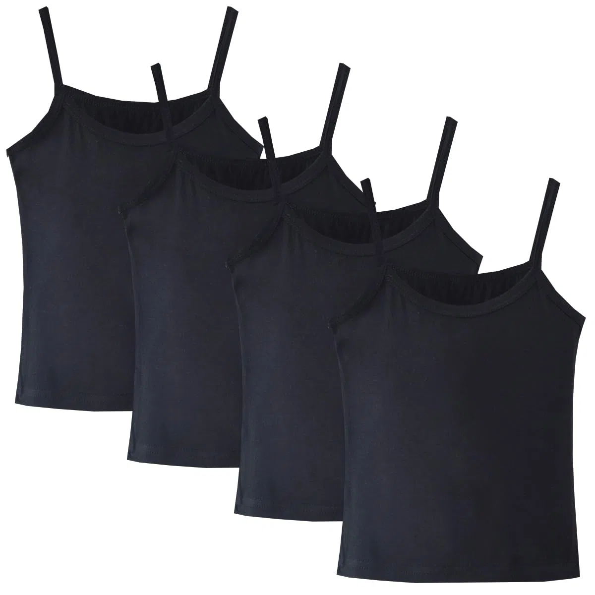 4 Pack Bambini Classic Solid Camisole Undershirt per 2-10 Anni Ragazze del Bambino Cotone Racerback Tank Top Multipack