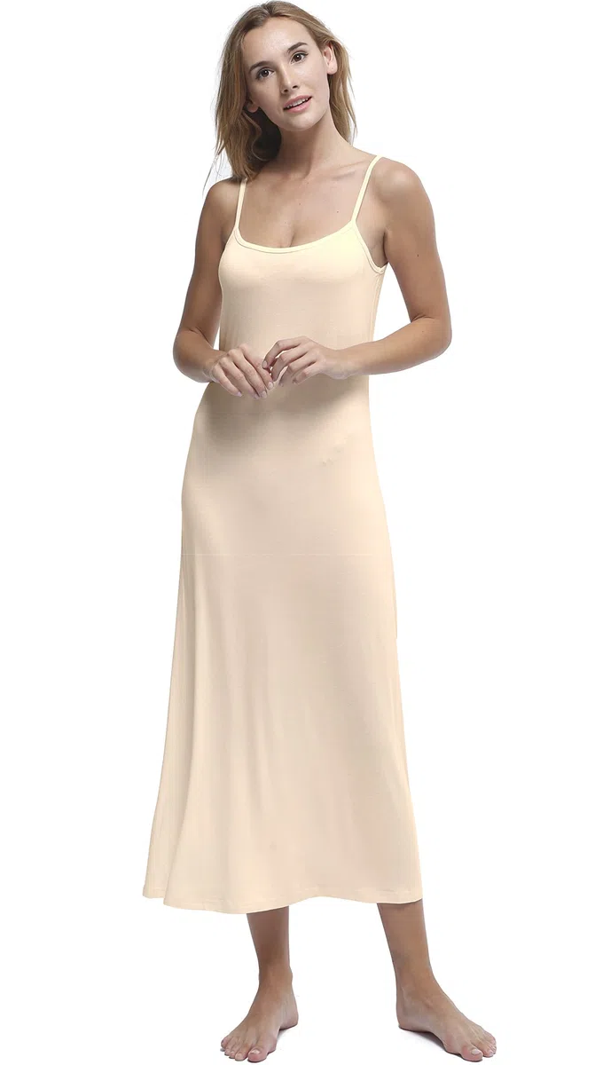 Abito lungo da donna senza maniche Cami Slip Dress