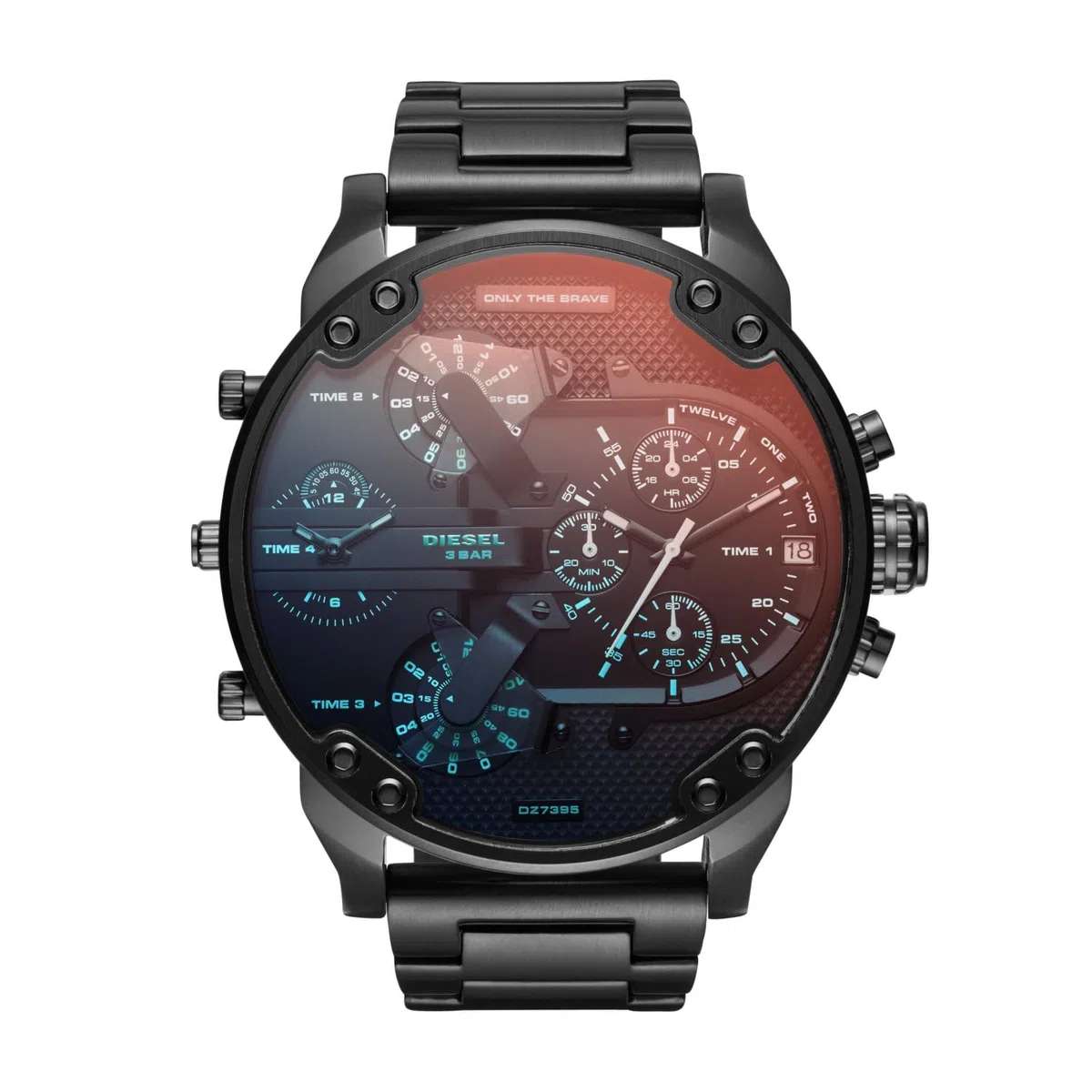 Diesel Mr. orologio daddy orologio da uomo, movimento multifunzionale con cinturino in silicone, acciaio inossidabile o pelle