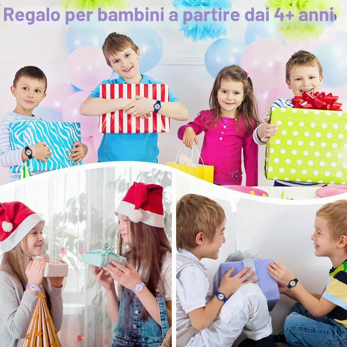 Orologio Analogico Per Bambini Per Ragazzi E Ragazze Orologio Per Bambini Con Luce Notturna 30 M Impermeabile Per 4-12 Anni Per Insegnamento Del Tempo O Regali Per Bambini
