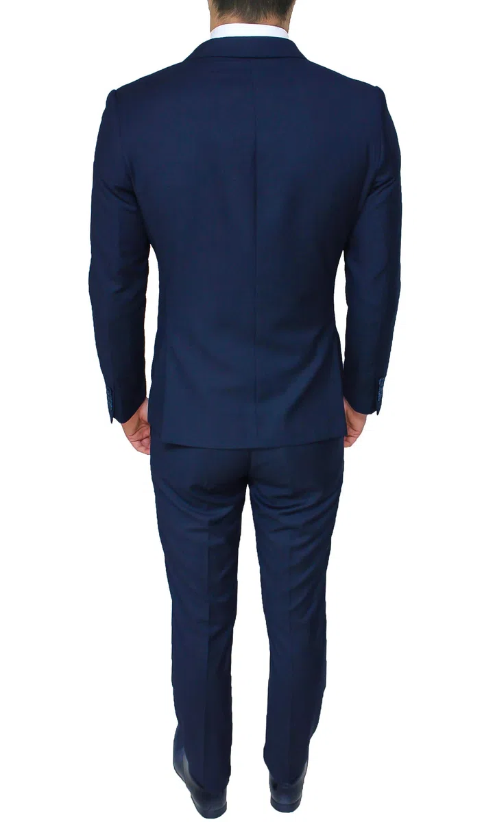 Abito Uomo Sartoriale in Raso Doppiopetto Completo Smoking Elegante Cerimonia