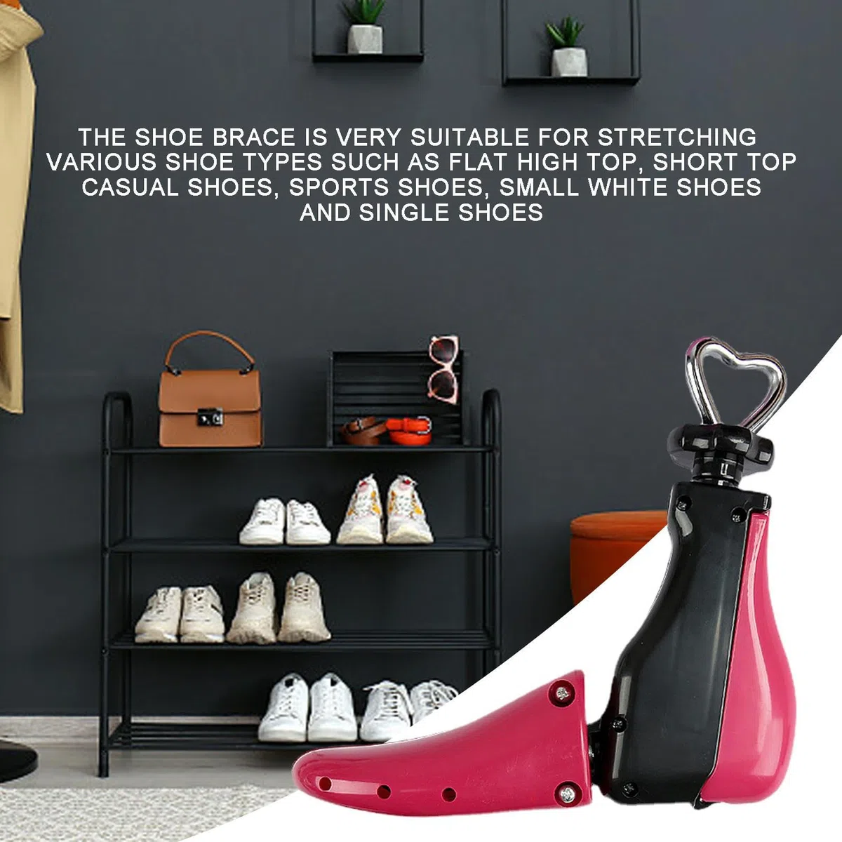 Generico Barella Per Scarpe Da Donna - Espansore Regolabile A 4 Vie Per Scarpe E Stivali, Allarga Scarp Con Alto | Estensore Professionale Per Calzature Donna Per Casa Negozio Viaggi Conservazione