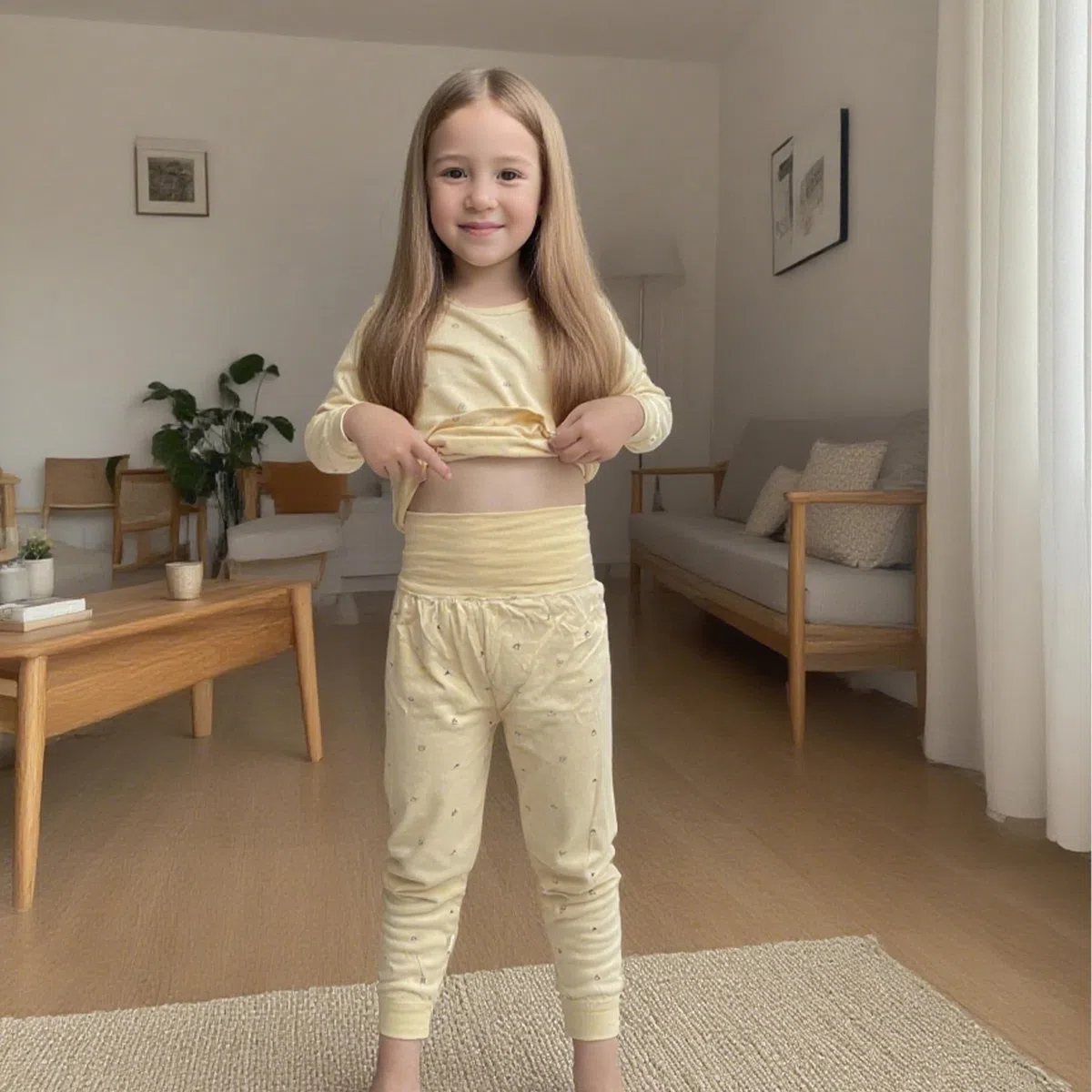 100% Cotone delle Ragazze dei Neonati Pajamas Set Manica Lunga Sleepwear (6M-5Anni) (Tag65 (3-4 Anni), Reticolo 10(Vita Alta))