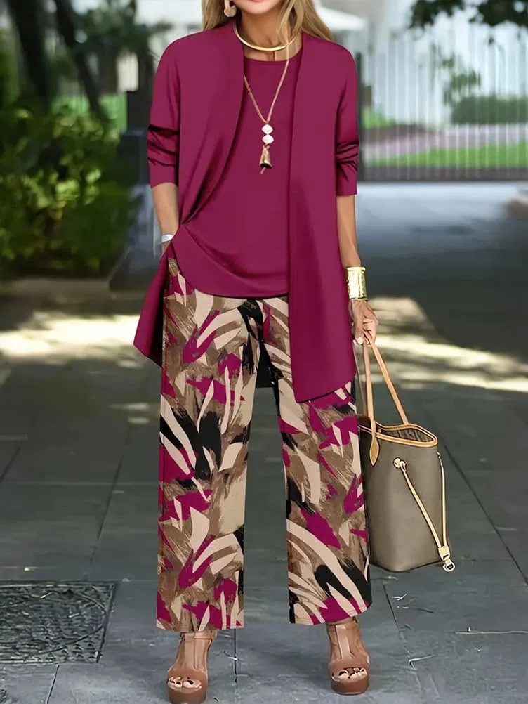 shownicer Completo Donna Elegante Tailleur 3 Pezzi Set Completi di Pantaloni Casual Completo da Cerimonia Set per Business e Matrimoni