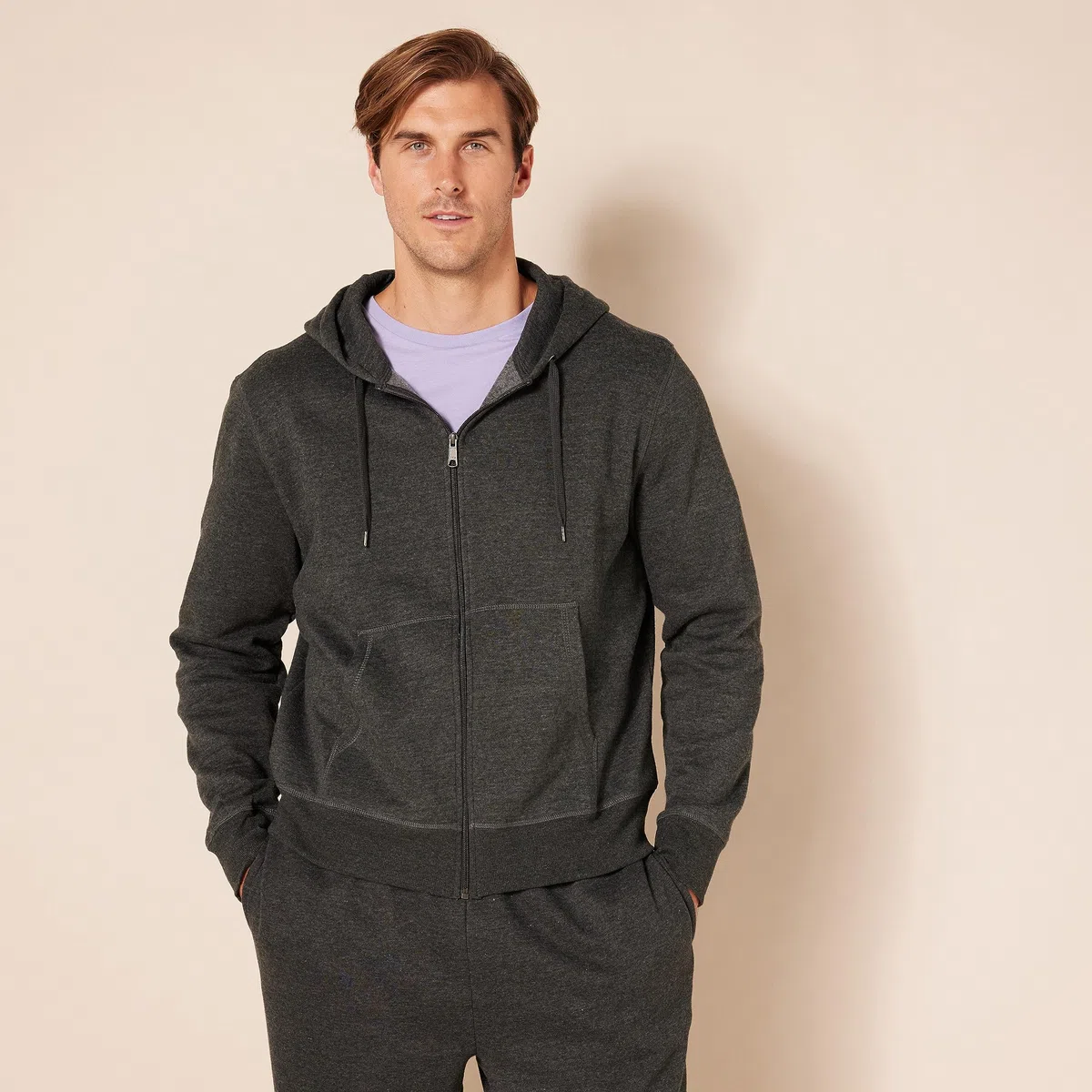 Amazon Essentials Uomo Felpa con Cappuccio e Cerniera Integrale in Pile (Disponibile nelle Taglie Big & Tall)