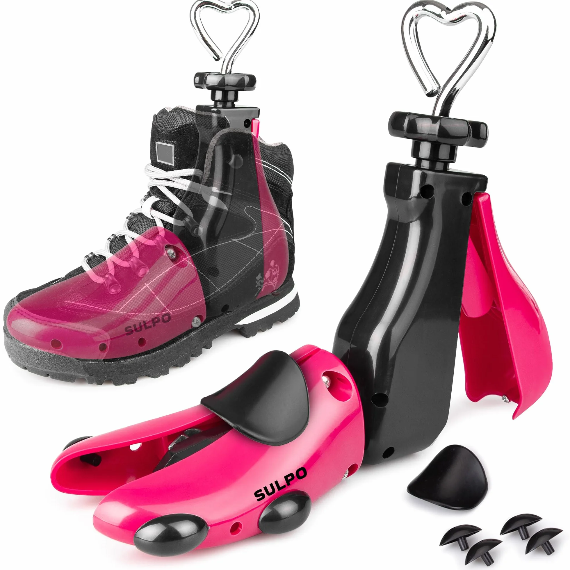 SULPO Tendiscarpe in 3 misure, per allargare le scarpe, per scarpe troppo strette, unisex, scarpe da ginnastica, stivali, stivaletti extra forti e regolabili