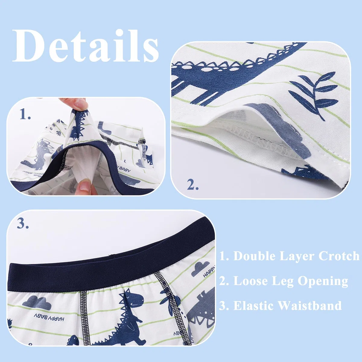 Boxer da Ragazzi Biancheria Intima Cotton Boy Bambini dai 3-13 Anni Morbide Mutandine da Ragazzo Traspiranti 8 Pezzi
