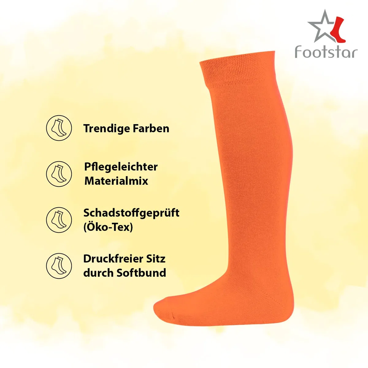 Footstar EVERYDAY! - Calza al ginocchio KIDS - 5 paia di calze lunghe bambino - in cotone
