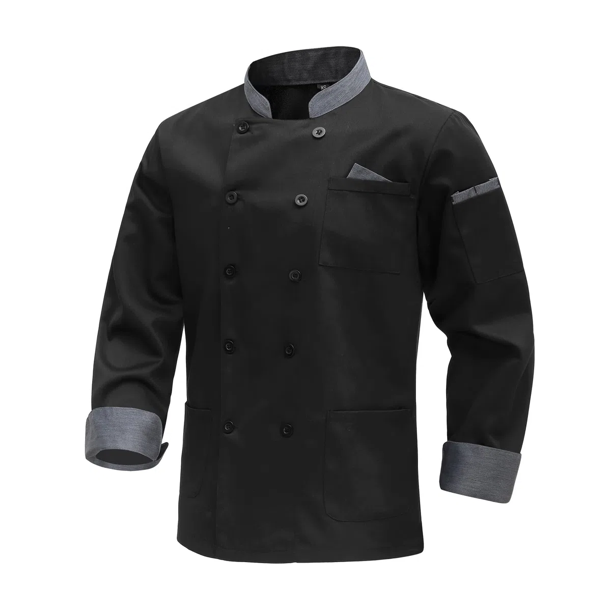 Uomo Cuoco a Maniche Lunghe Giacca Cuoco Unisex Giacca da Cuoco Giacca Cuoco in Cotone Traspirante da Cucina con I Bottoni ristorazione Lavoro