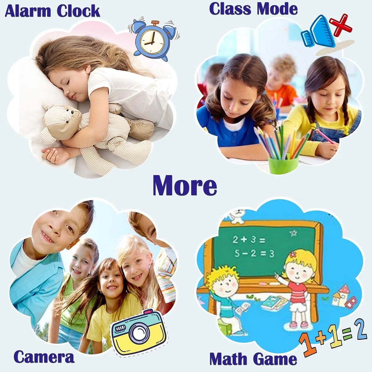 ele ELEOPTION 4G smartwatch per bambini, IP67, impermeabile, con posizione GPS, fotocamera, SOS, chiamata, contapassi, touch screen, video chat Smart Watch per ragazzi e ragazze (rosa T3)