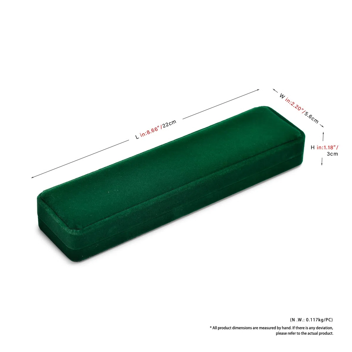 Oirlv Verde Velluto Scatola per Collana,Scatola Ciondolo,Bracciale Box Per San Valentino,Anniversario