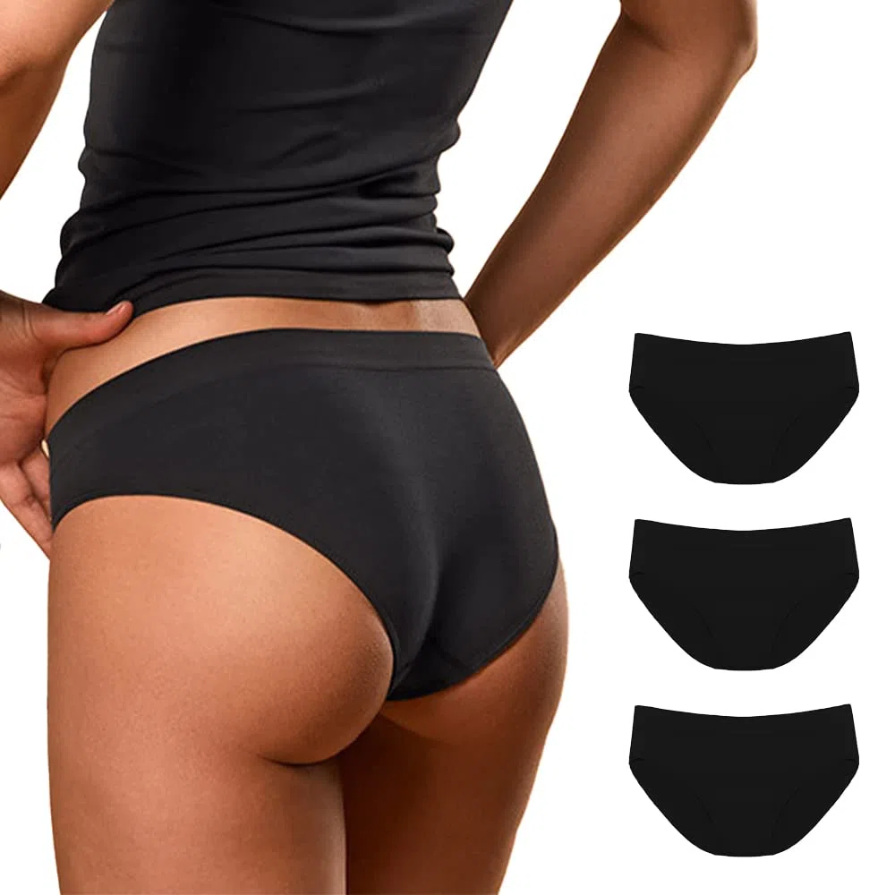 FOCENZA Set 3 Pezzi Slip Donna in Microfibra Senza Cuciture, Intimo Donna in Vari Colori, Made in Italy