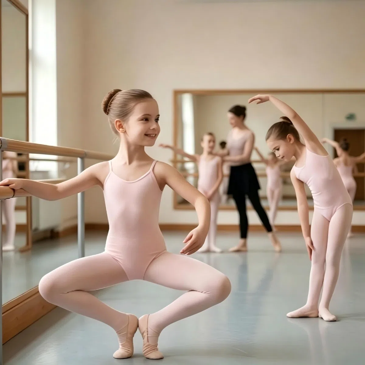 Collant da danza per bambine, 80 denari, in microfibra, opachi, per scuola, 2-12 anni, rosa, nero, bianco