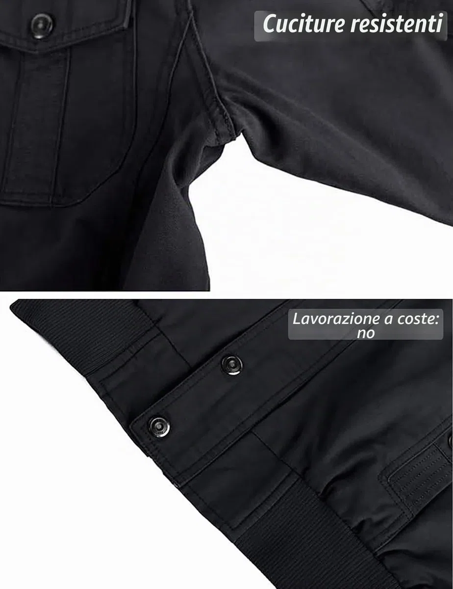 TACVASEN Uomo Giacca Militare Invernale Jacket Casual Interno in Pile Caldo collo in Piedi