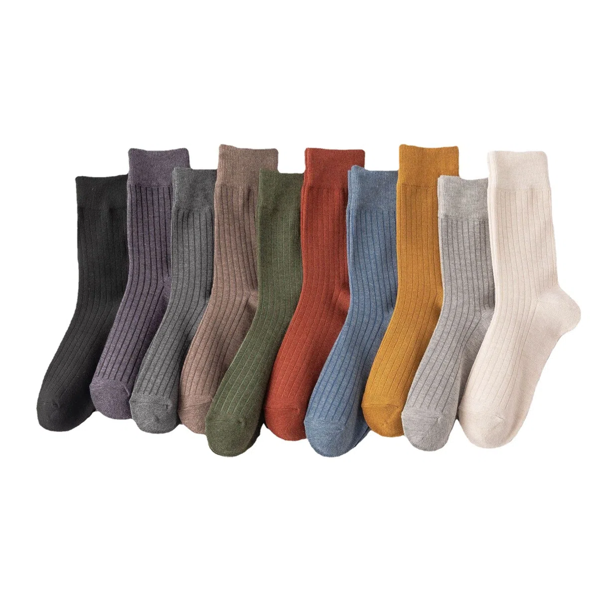 10 Paia Calzini Donna Tinta Unita Alta Caviglia Calze di Cotone Traspirante Assorbente Morbido Calzini da Donna per Le Signore Autunno e Primavera 10 Colori Taglia 36-40