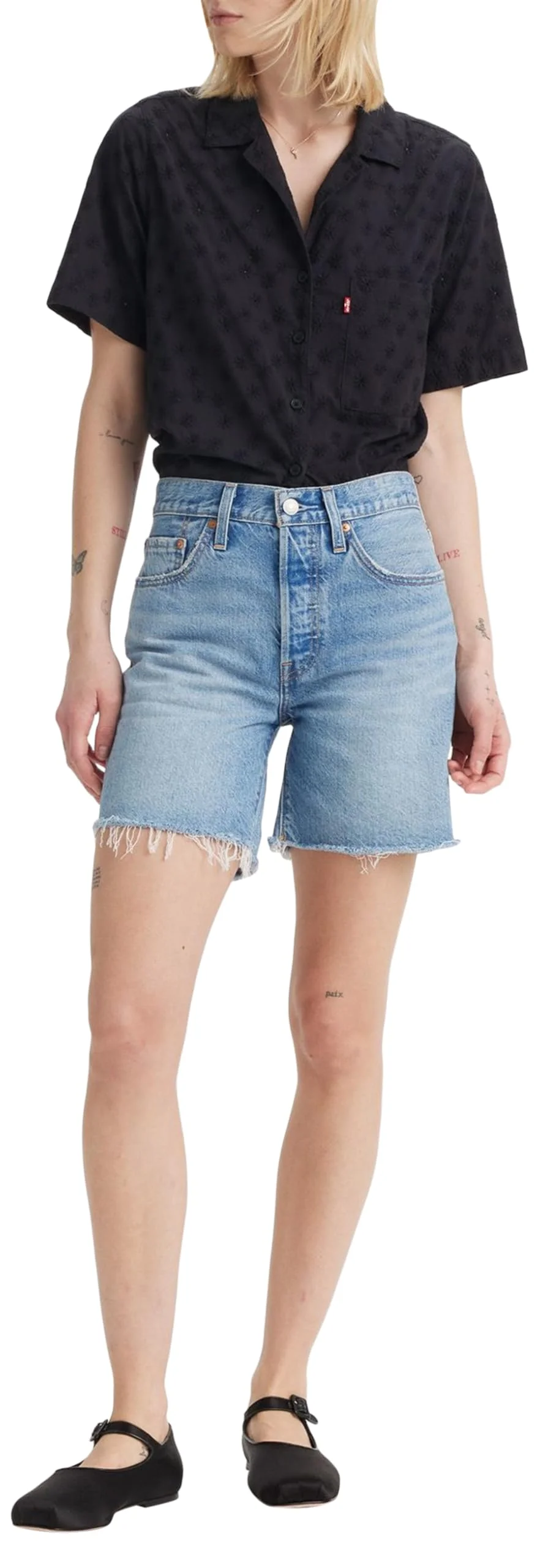 Levi's Donna 501 Mid Thigh Lightweight Pantaloncini