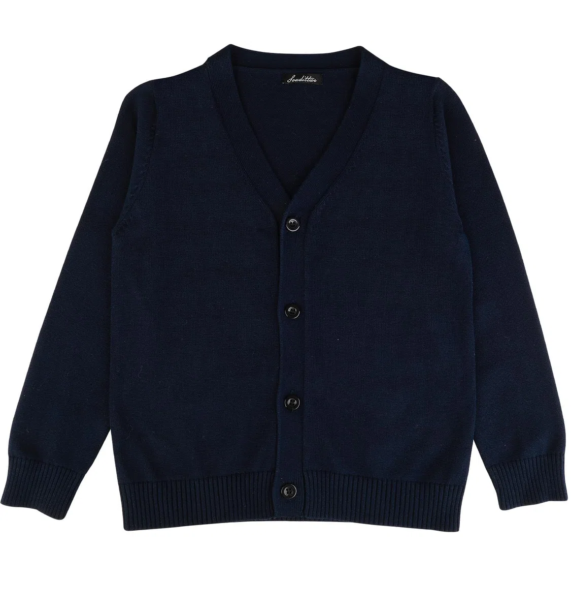 Soudittur Cardigan Ragazze Basic Maniche Lunghe in Cotone Cardigan con Bottoni Scuola Uniforme Maglieria per Ragazza