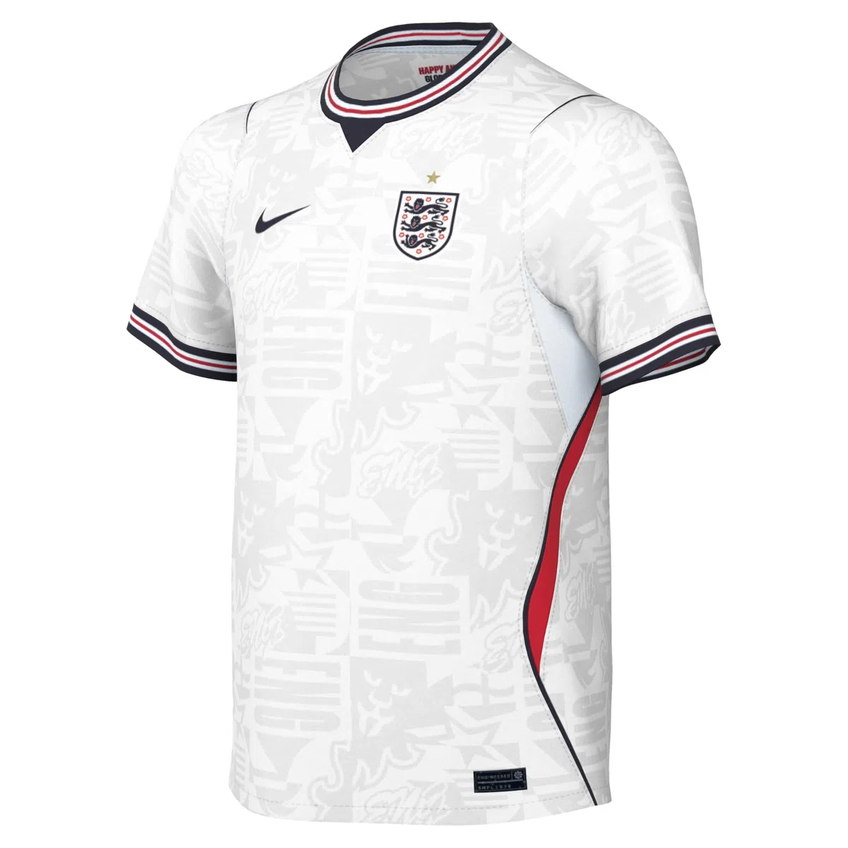Nike England National Team Dri-Fit Stadium Home T-Shirt Unisex - Bambini e Ragazzi (Pacco da 1)