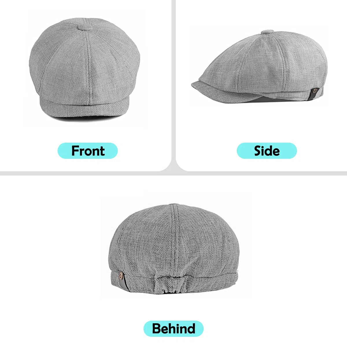Berretti Piatti Cappello Gatsby A Spina Pesce 8 Pannelli Berretto Strillone Baker Boy Cappelli Irlandesi Dell'edera Moda per Uomini Donne con Fascia Elastica