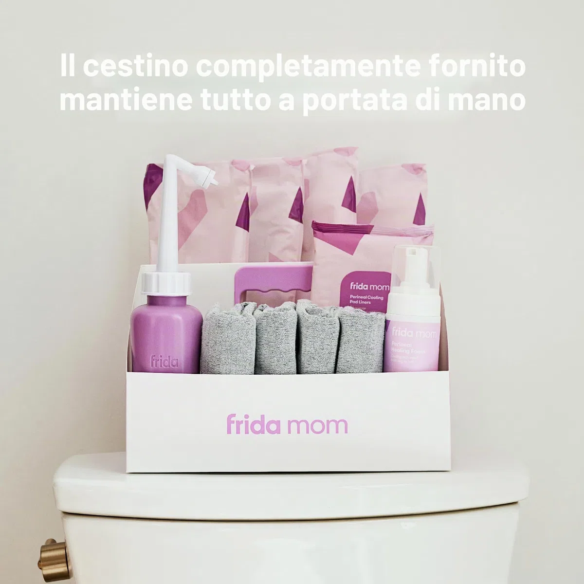 Frida Mom- Kit per il travaglio e recupero post-parto,include: Camicia da notte,Biancheria intima post-parto,Peri Bottle,Maxi assorbenti,Salviette refrigeranti,Schiuma all'amamelide,Calze antiscivolo
