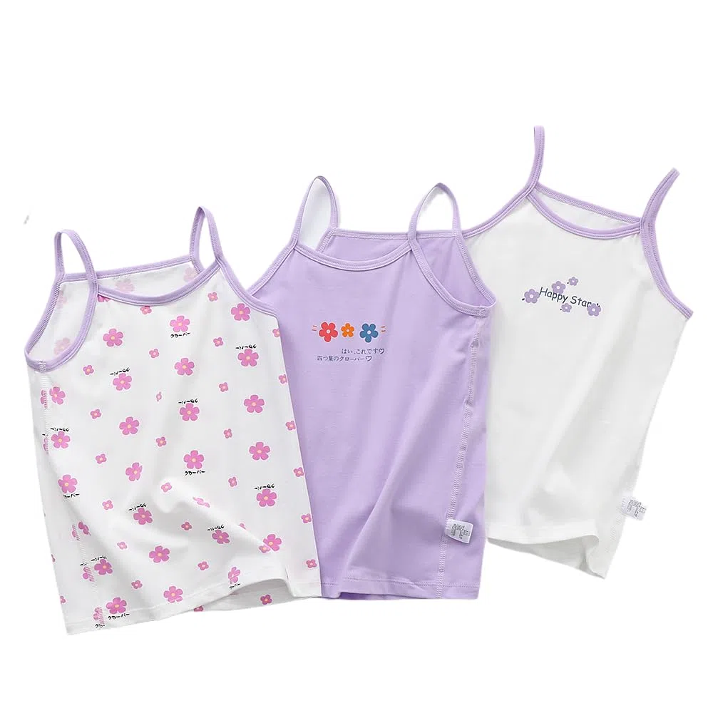 Camisole da Bambina in Cotone con Sottogonna 3 Pezzi da 2 a 8 Anni