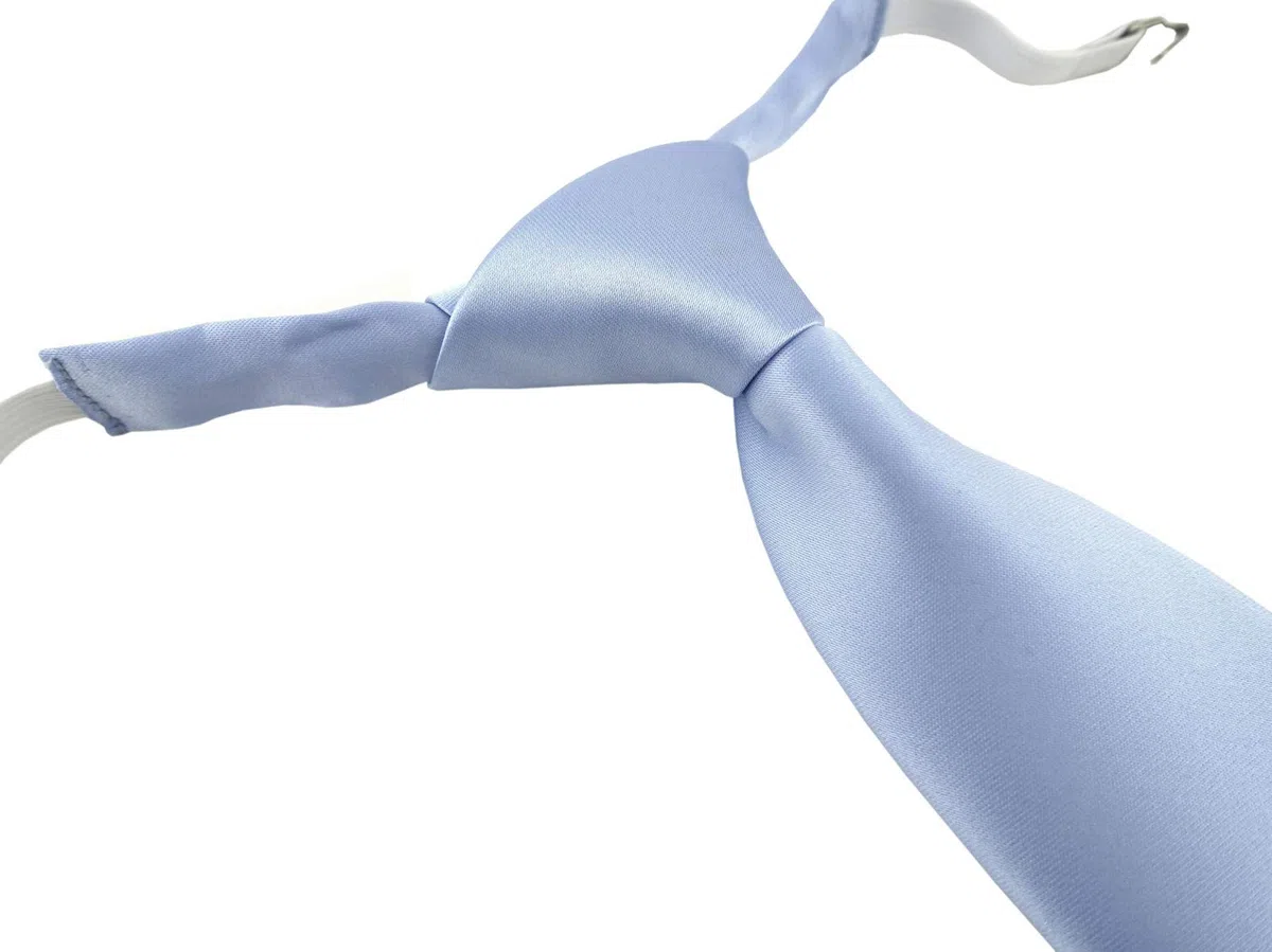 TigerTie Cravatta per bambini in tinta unita, pre-allacciata con elastico