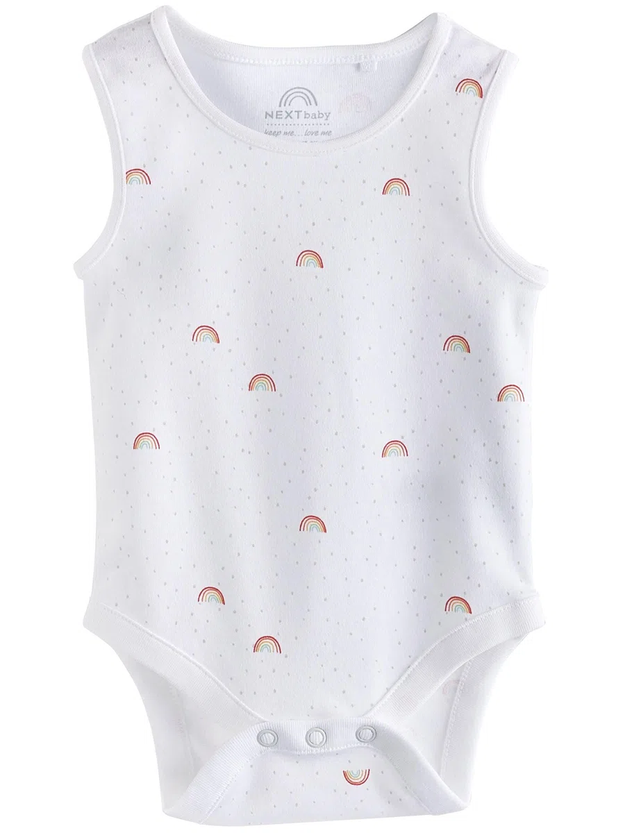 NEXT Unisex Bambino Confezione da 5 body a canotta per neonati