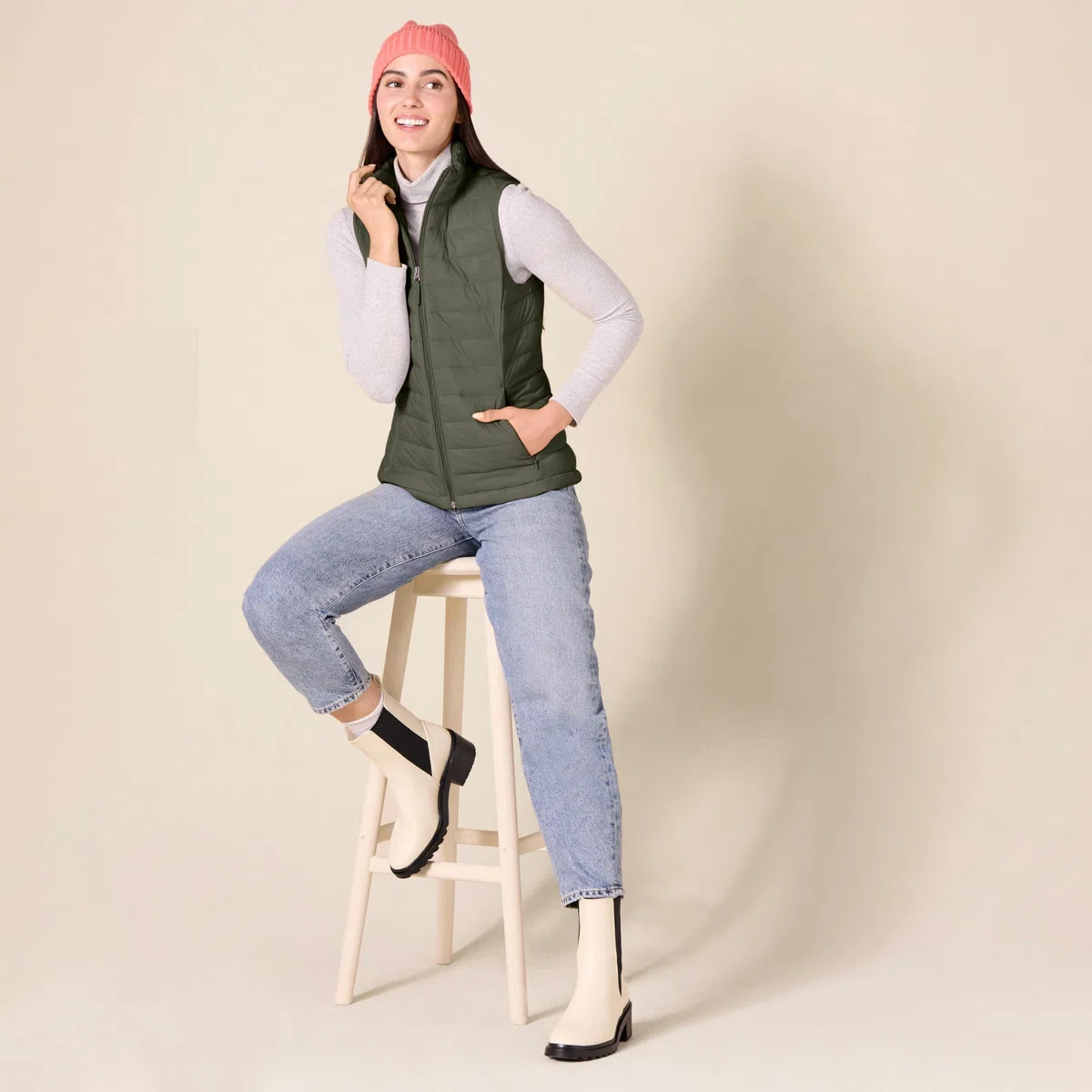 Amazon Essentials Donna Piumino Smanicato Ripiegabile Impermeabile Leggero
