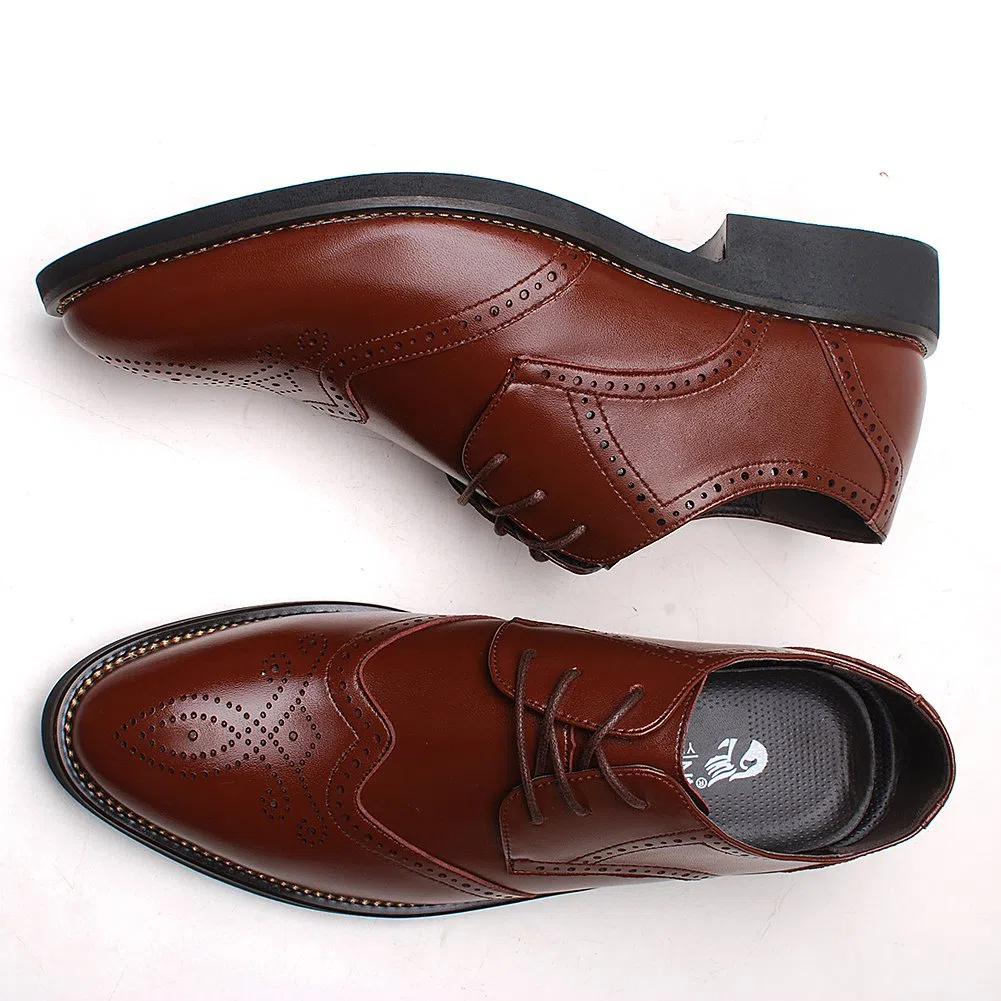 ANUFER Uomo Inteligente Nozze Brogues Punta Allacciare Formale attività Commerciale Scarpe da Sera