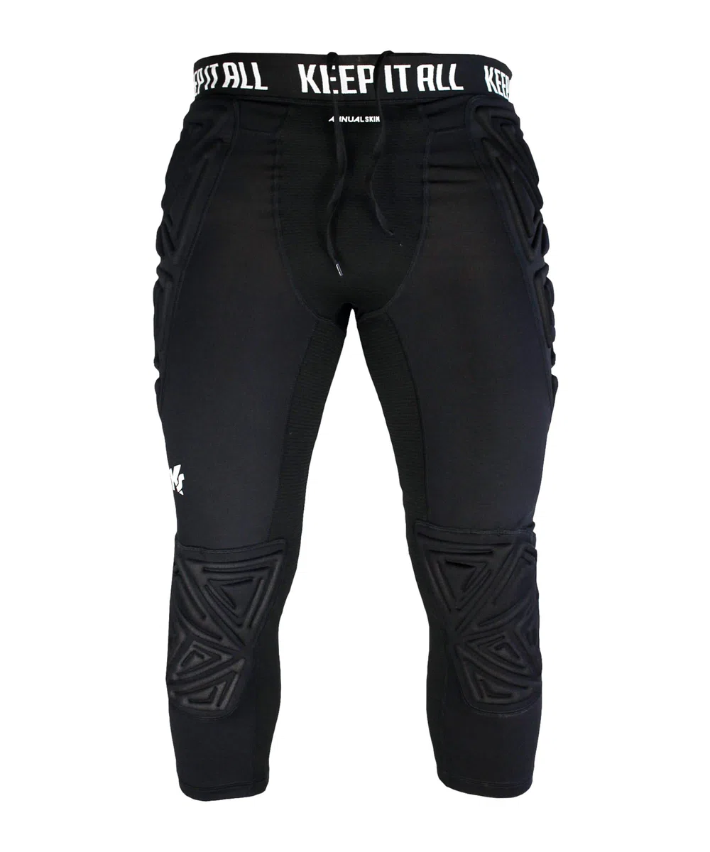 KEEPERsport PowerPadded - Pantaloni da portiere da calcio, in tessuto, 3/4