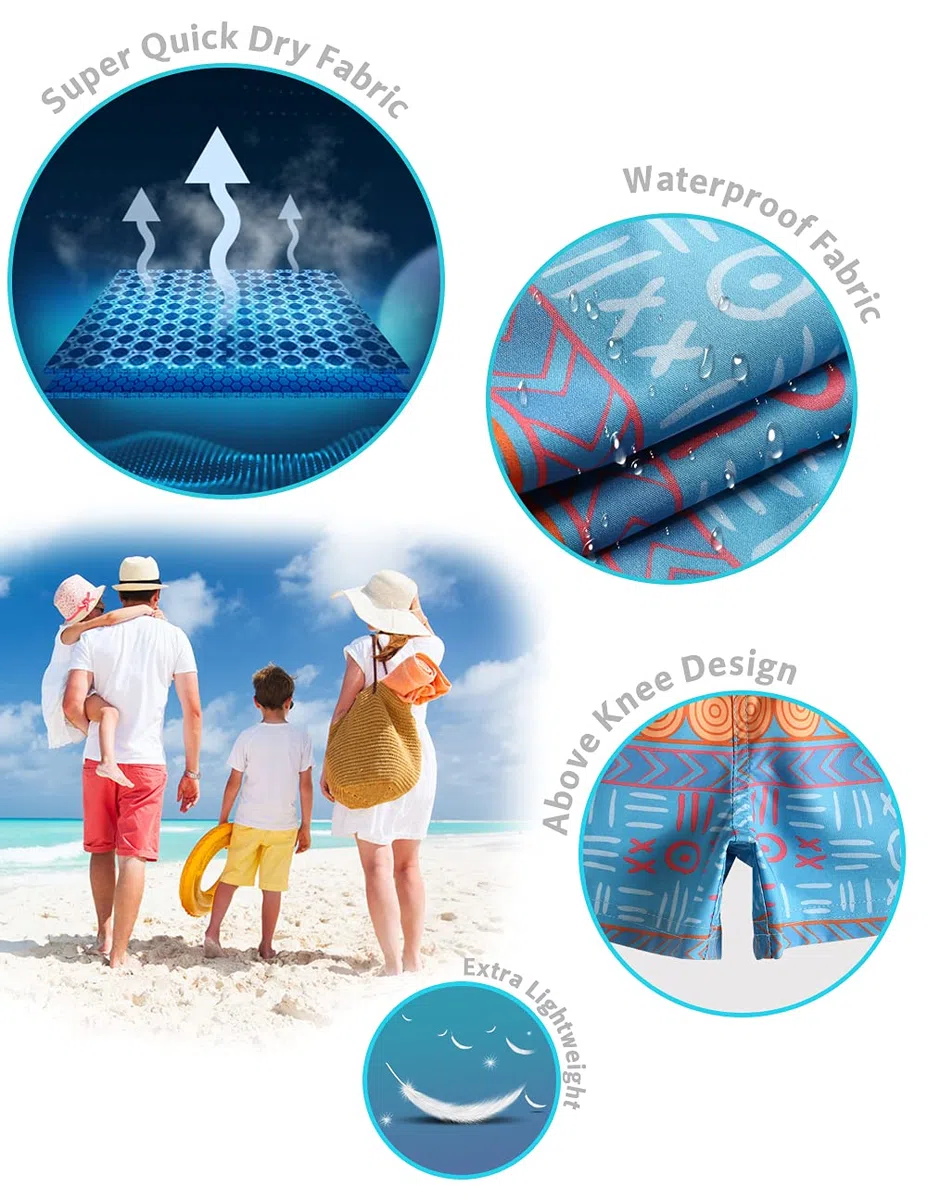 maamgic Costume da Bagno Pantaloncini da Bagno Estivi per Ragazzini Bambini Foderate in Rete Asciugatura Rapida Multi Colori
