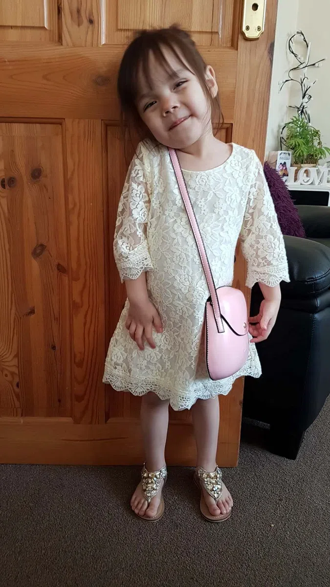 Vestito Bambina Elegante Fiori in Pizzo Natale Nozze Festa Damigella d'Onore 1-14 Anni