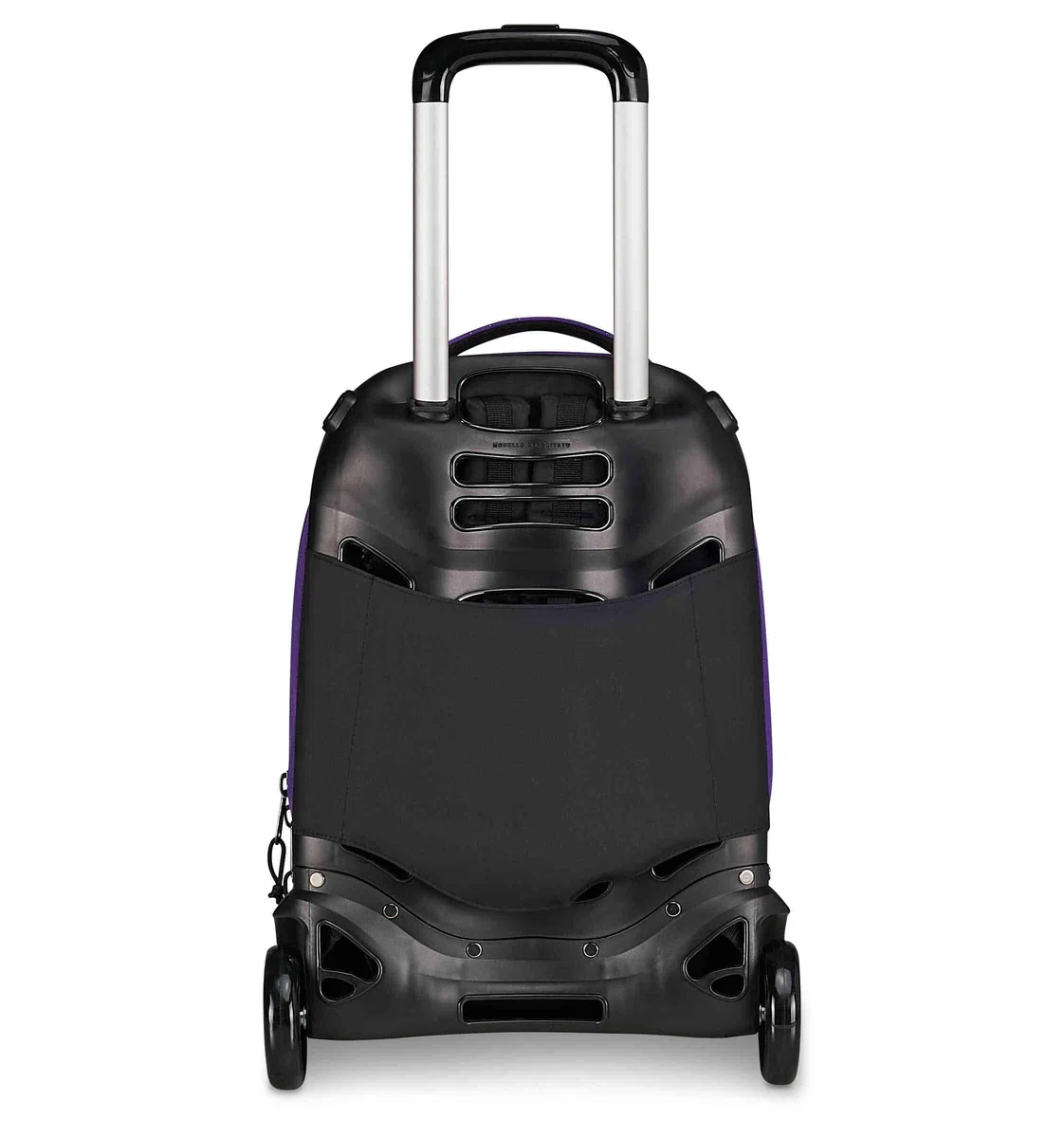 Invicta Trolley Scuola Plug Shine, Viola, 34 L, Effetto brillantini, Doppio Scomparto, Cross-over System, Tasca attrezzata, Scomparto porta pc, Tasca portaborraccia, Scuola media e superiore, Ragazza
