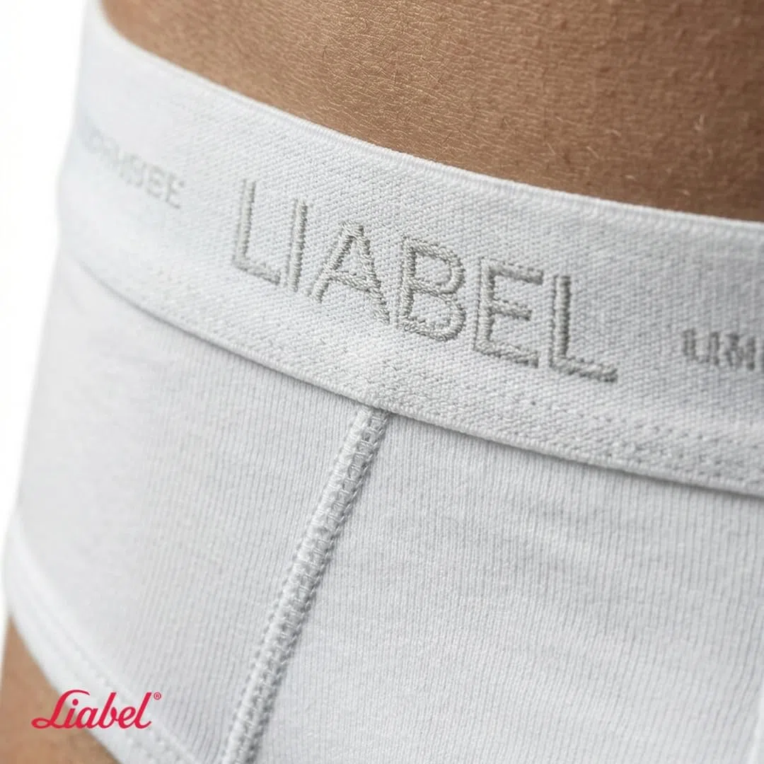Liabel Slip Uomo in Cotone, Set 4 Pezzi, Mutande con Cuciture Rinforzate ed Elastico Esterno, Bianco Nero e Colorati