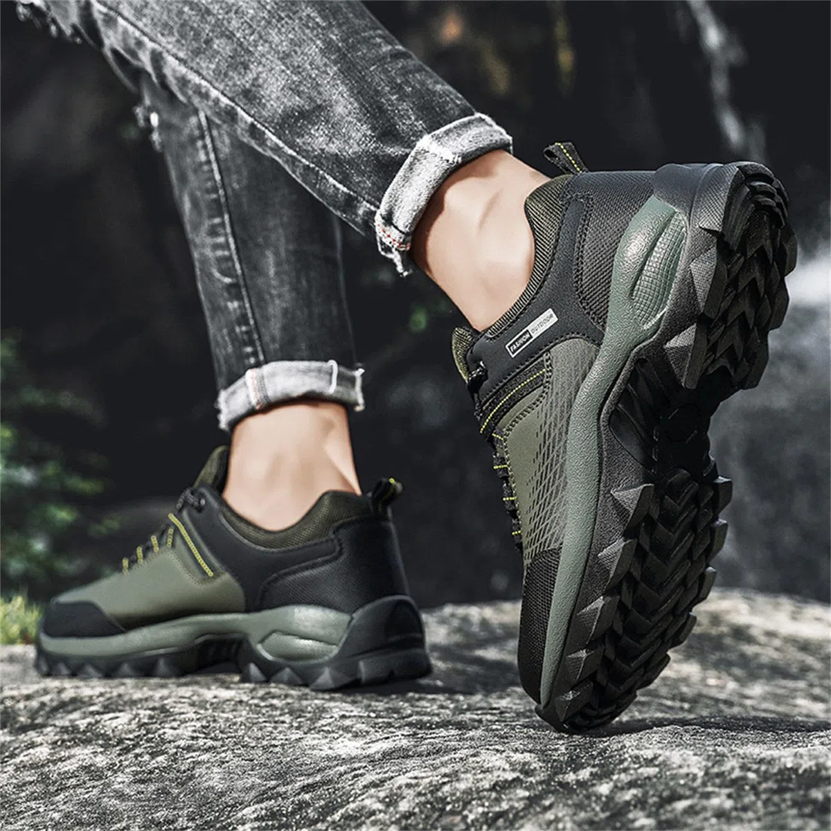 Hixingo Leggera Scarpe da Escursionismo Uomo, Scarpe da Trekking Estive Scarpe Trail Running Impermeabile Respirabile Sneakers da Trekking Scarpe da Ginnastica per Outdoor