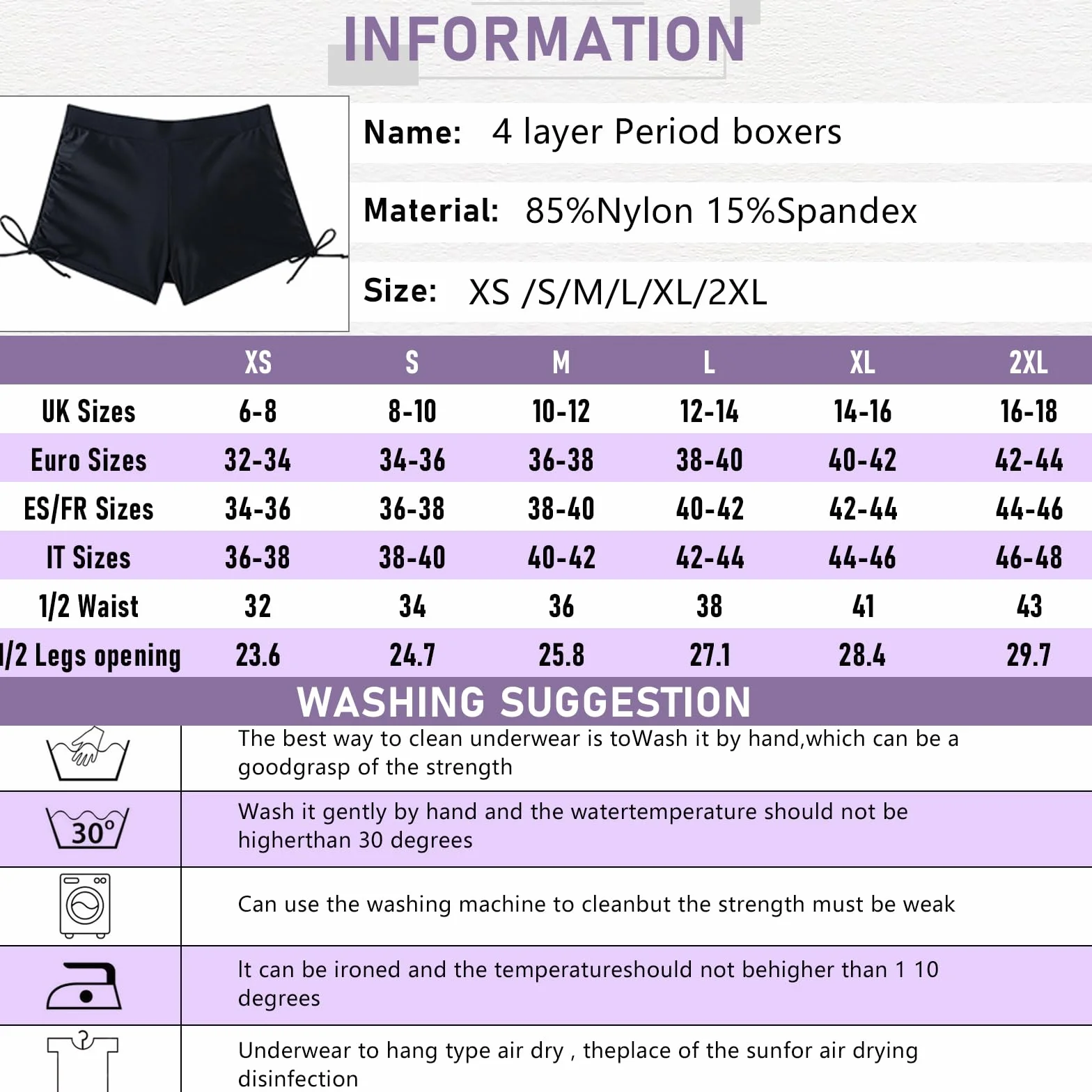Runmeihe Costumi da Bagno per Donna Ragazza, Costumi Assorbenti per Ciclo, Biancheria Intima Sportiva da Donna, Costume da Bagno Anti-perdite Ciclo Mestruale