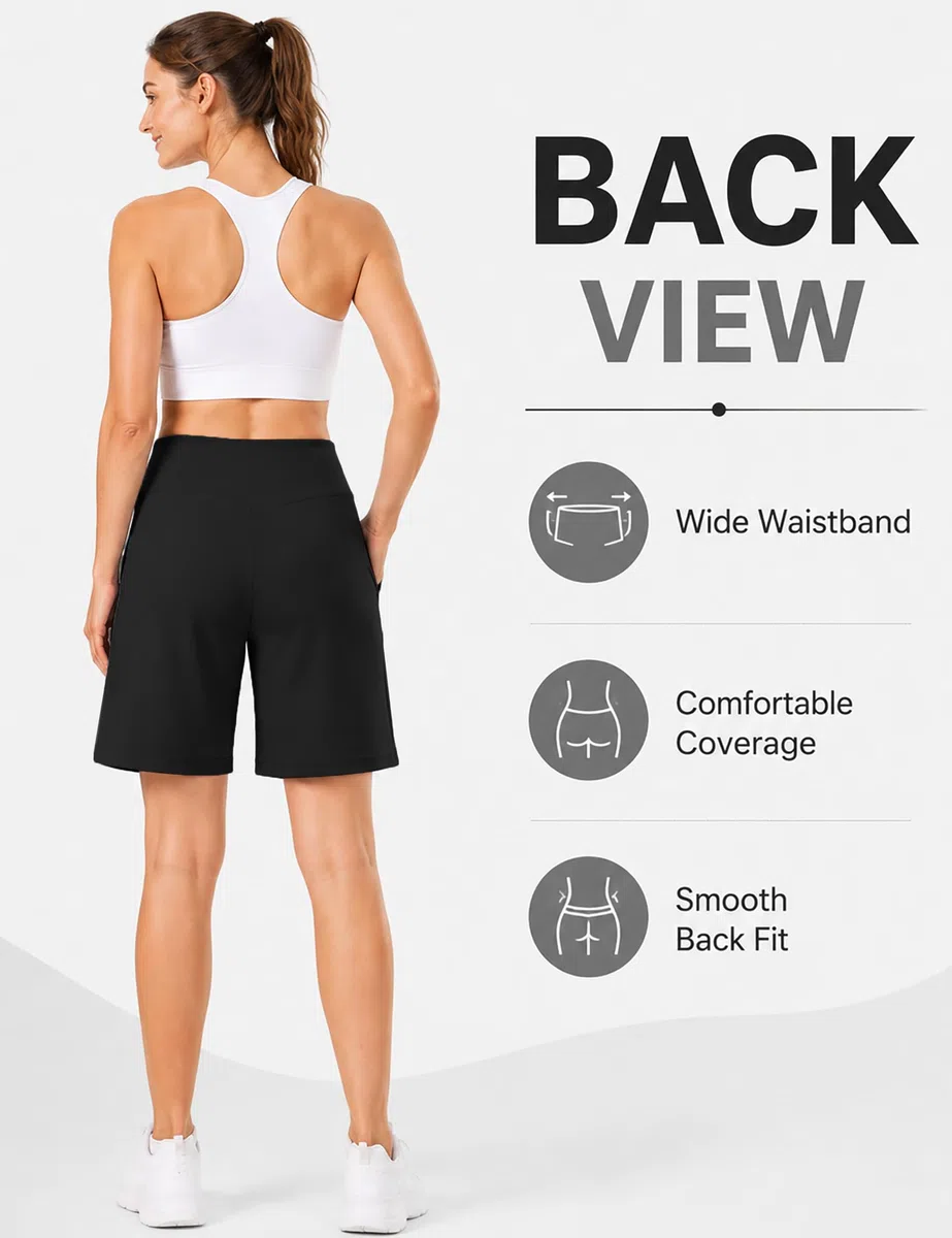 Terecey Pantaloncini Palestra Donna Sportivi Vita Alta Asciugatura Rapida Traspiranti Tinta Unita Abbigliamento Fitness Running Estivi Shorts Donna XS-3XL