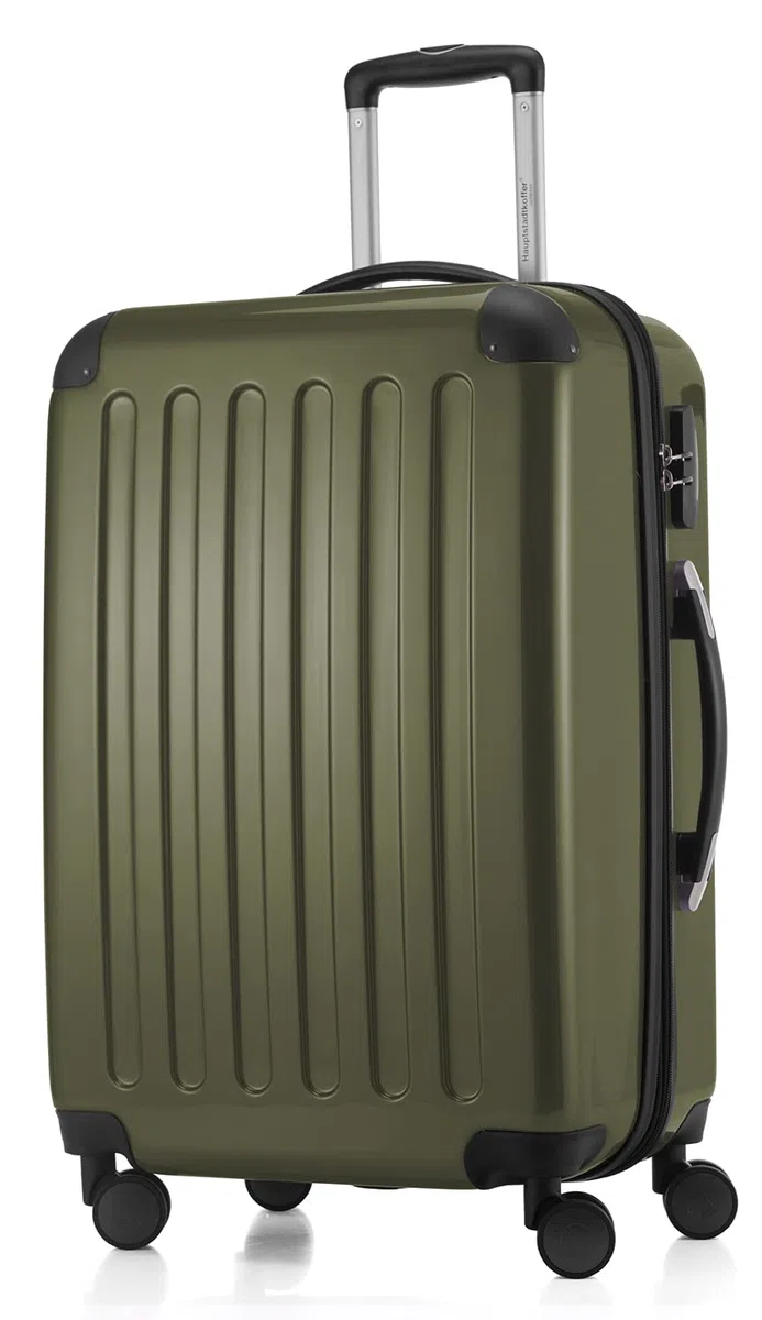 Hauptstadtkoffer - ALEX - Valigia rigida, Trolley espandibile, Bagaglio con 4 ruote doppie, 65 cm, 74 litri, Avocado
