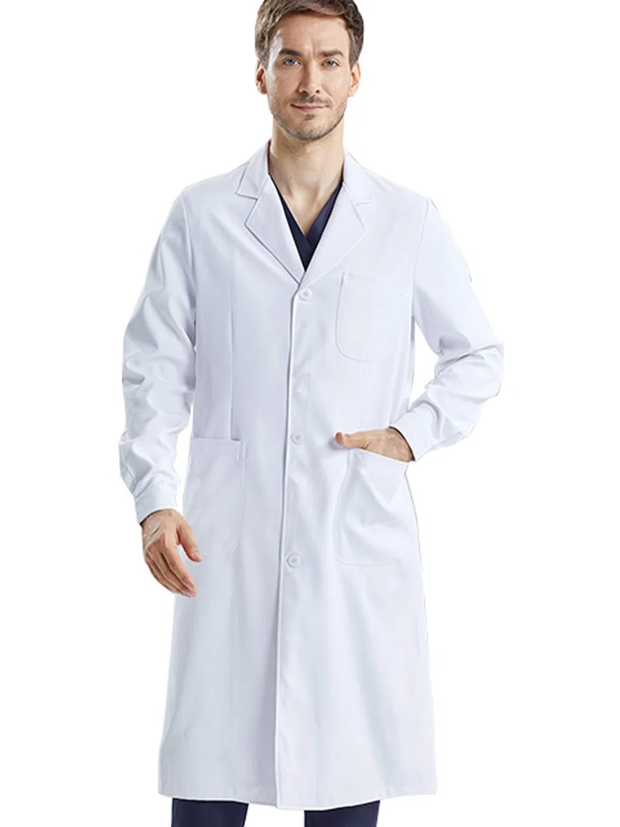 Camice Laboratorio Chimica Ragazzo, Camici Bianco Laboratorio Uomo,Donna,Camicia Lunga Unisex Cappotto Sanitari per Studenti di Scuola, Ospedale, Medico, per Studenti di Arte