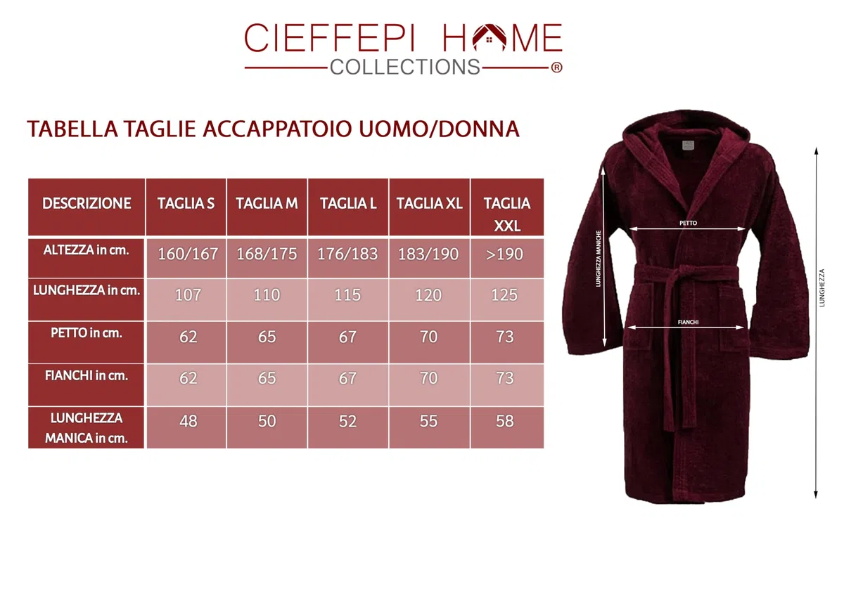 Solo Mio Basic Accappatoio Personalizzato con Cappuccio in Morbida Spugna idrofila Puro Cotone