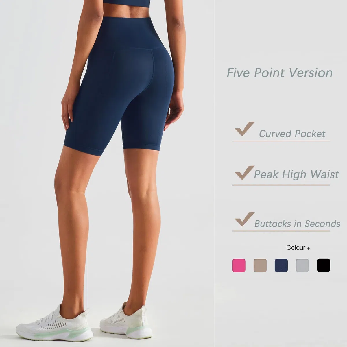 Pantaloncini Sportivi da Donna Yoga Pantaloncini Corti a Vita Alta Pantaloni Corta Pantaloncini Yoga con Tasche Laterali Corsa Palestra Jogger Sport