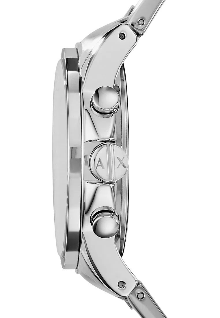 Armani Exchange Orologio da uomo, Movimento cronografico al quarzo e cassa da 45 mm con cinturino in acciaio