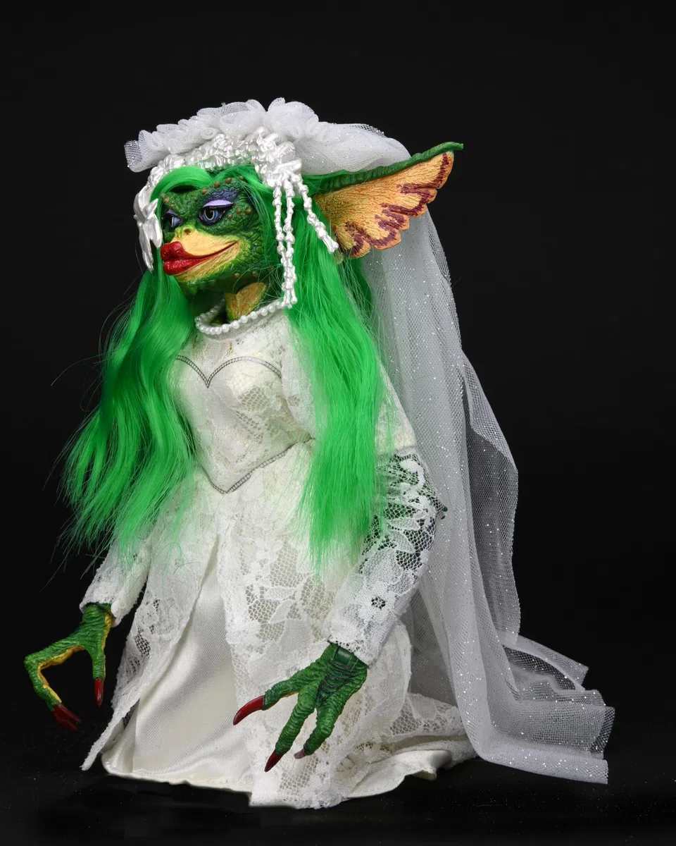 NECA 2022 Convention Exclusive Gremlins 2 Ultimate Greta in abito da sposa verde, verde, grande